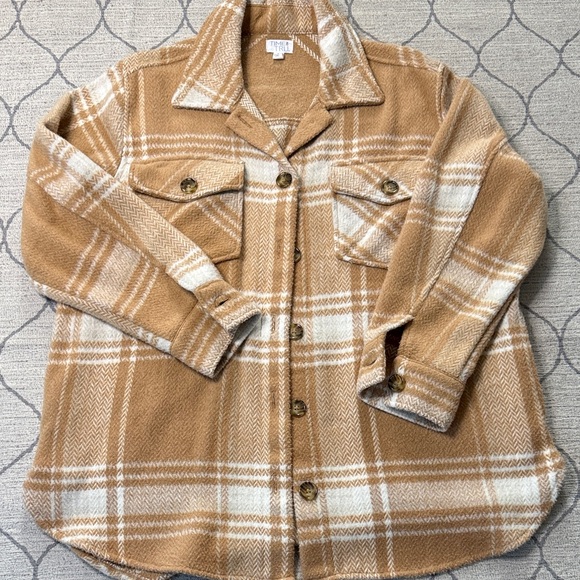 Time and Tru Jackets & Blazers - Time and Tru Brown Plaid Jacket